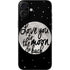To The Moon And Back BW iPhone 16 Plus Skin